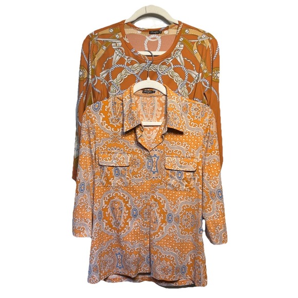 J. McLaughlin Tops - J. McLaughlin Lightweight Stretch 3/4 Sleeve Tops (Lot of 2) Women's Size‎ M EUC